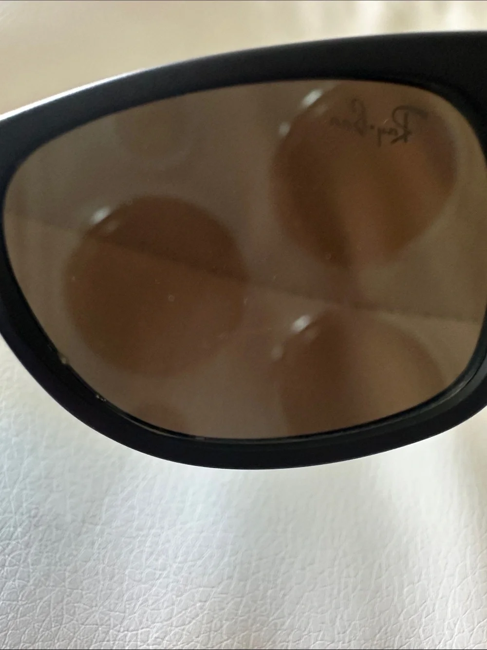 Ray-Ban kids polarized glasses. Black Frame Sunglasses with Blue Mirrored Lenses
